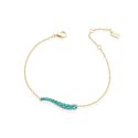 Laura Pjewels - Bracciale Onda Zirconi Paraiba - Argento - Oro 18Kt