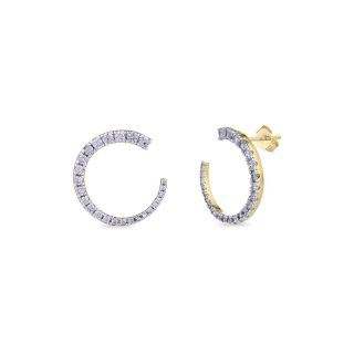 Laura Pjewels - Orecchini Luna - Argento 925 - Zirconi Lavanda