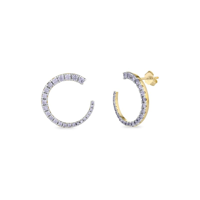 Laura Pjewels - Orecchini Luna - Argento 925 - Zirconi Lavanda