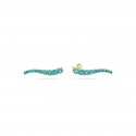 Laura Pjewels - Orecchini Onda - Argento 925 - Zirconi Paraiba
