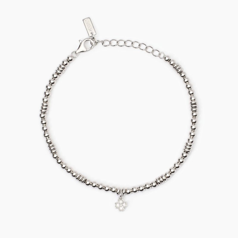 Mabina - Bracciale Donna Argento - Quadrifoglio - Zirconi