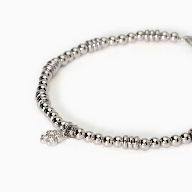 Mabina - Bracciale Donna Argento - Quadrifoglio - Zirconi