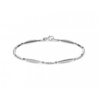 Miluna - Bracciale Modulare Diamanti - Oro Bianco - Eleganza Raffinata