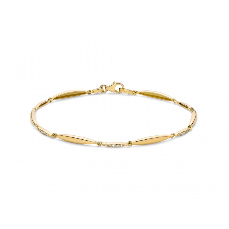 Miluna - Bracciale Modulare Diamanti - Oro Giallo - Eleganza Unica