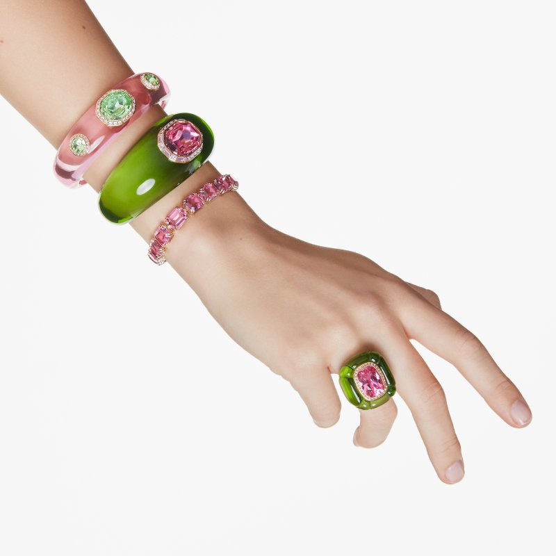 Swarovski - Bracciale Dulcis - Verde - Cristallo Ottagonale