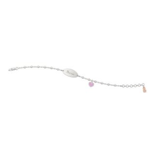 Nanan - Bracciale Bimbo Argento 925 - Targhetta Personalizzabile
