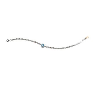 Nanan - Bracciale Argento 925 - Pallini - Orsetto Azzurro