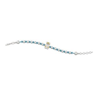 Nanan - Bracciale Nodino Orsetto Tato - Argento 925 - Azzurro