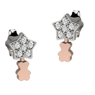 Nanan - Orecchini Stella - Argento 925 - Brillantini