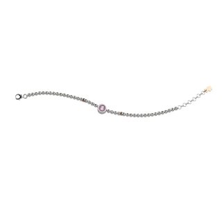 Nanan - Bracciale Argento 925 Con Pallini - Orsetto Rosa