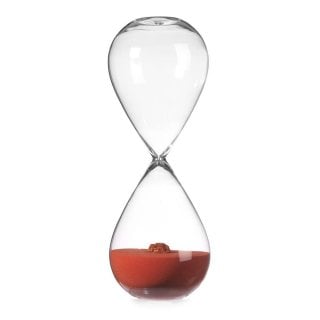 Onlylux - Clessidra Rossa H 26 Cm - Vetro - Decorazione