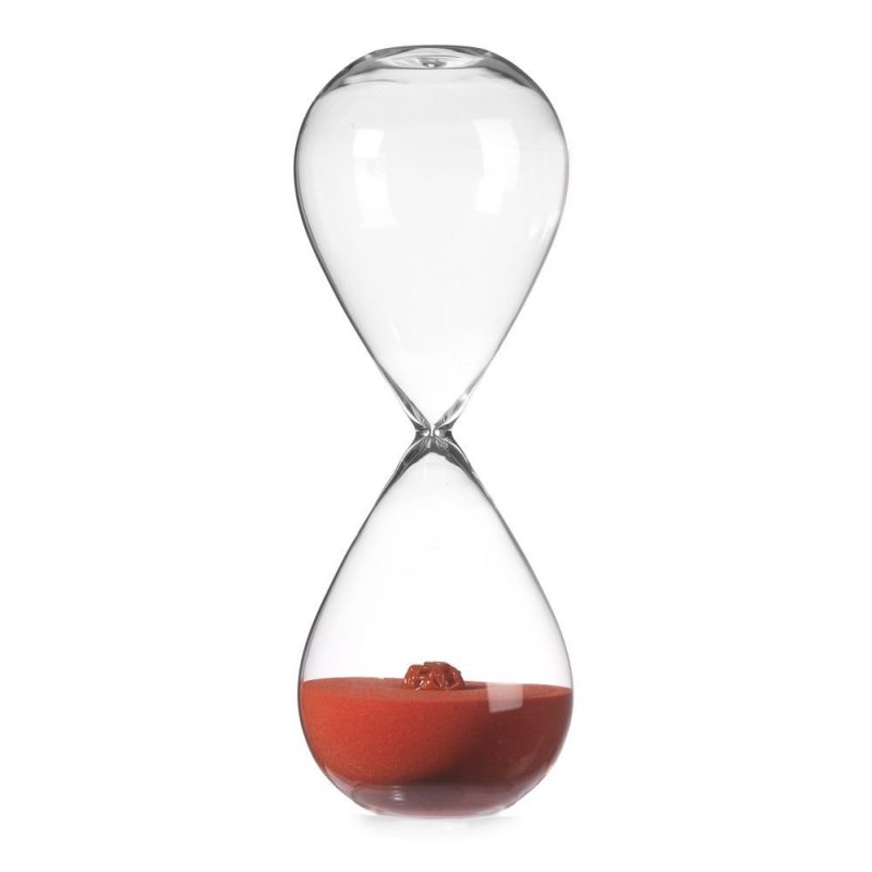 Onlylux - Clessidra Rossa H 26 Cm - Vetro - Decorazione