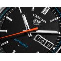 Tag Heuer - Carrera Day-Date - Automatico - Acciaio - Pelle Nera