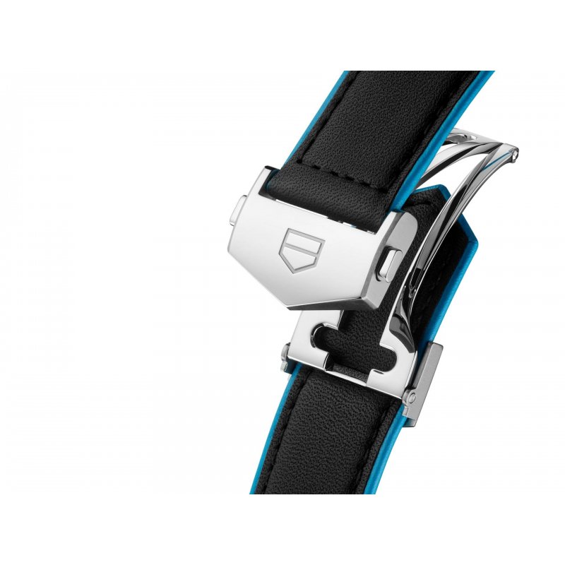 Tag Heuer - Carrera Day-Date - Automatico - Acciaio - Pelle Nera