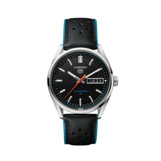 Tag Heuer - Carrera Day-Date - Automatico - Acciaio - Pelle Nera