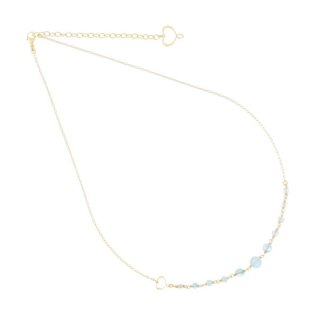 Maman Et Sophie - Girocollo Onda Azzurra - Argento 925 - Acquamarina