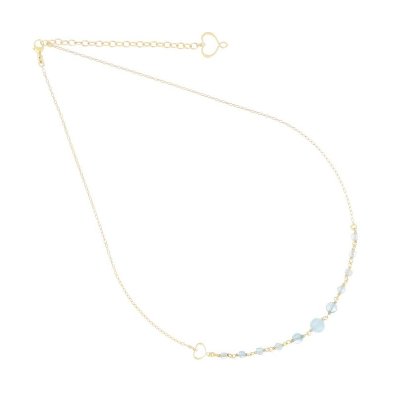 Maman Et Sophie - Girocollo Onda Azzurra - Argento 925 - Acquamarina