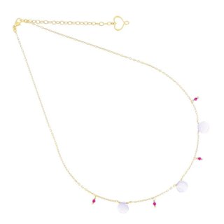 Maman Et Sophie - Girocollo Gocce - Argento 925 - Calcedonio