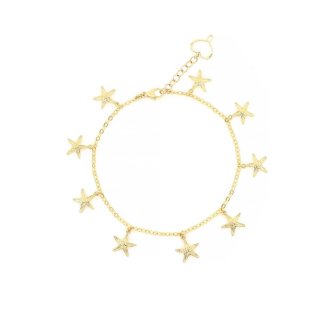 Maman Et Sophie - Bracciale Stelle Marine - Argento - Oro Giallo