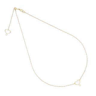 Maman Et Sophie - Girocollo Cuore Bianco - Argento 925 - Battito