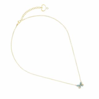 Maman Et Sophie - Girocollo Farfalla - Argento 925 - Smalto Celeste