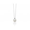 Miluna - Collana Perla Oriente - Oro Bianco 750 - Diamante