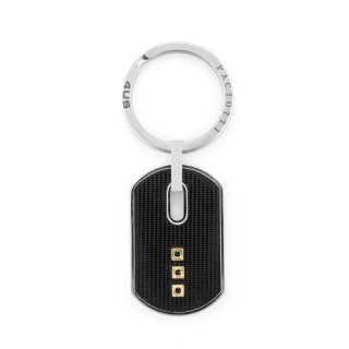 Porta Chiavi Uomo 4Us Cesare Paciotti Acciaio Spinello Nero Oro 18 Kt 4Upc6940
