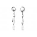 Orecchini Donna 4Us Cesare Paciotti Acciaio Catena Perle 4Uor6469W