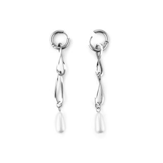 Orecchini Donna 4Us Cesare Paciotti Acciaio Catena Perle 4Uor6469W