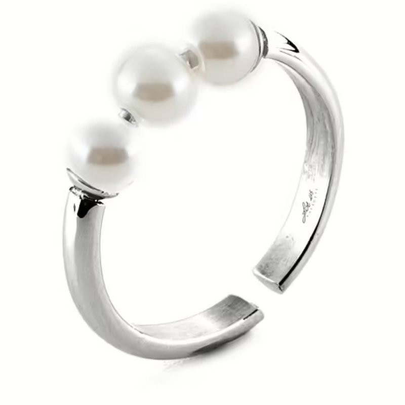Anello Donna 4Us Cesare Paciotti Acciaio Con Perle 4Uan6495W