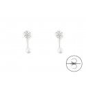 Orecchini Donna Argento 925 4Us Cesare Paciotti Perla E Zirconi 4Uor6578W
