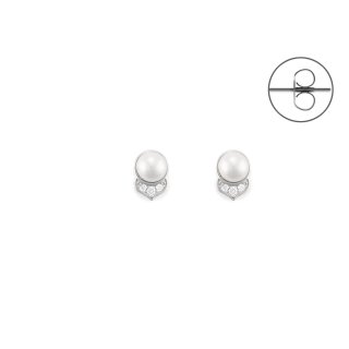 Orecchini Donna Argento 925 4Us Cesare Paciotti Perla E Zirconi 4Uor6116W