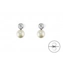 Orecchini Donna Argento 925 4Us Cesare Paciotti Perla E Zirconi 4Uor6588W
