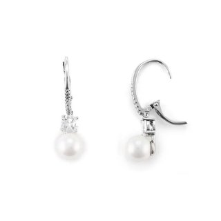 Orecchini Donna Argento 925 4Us Cesare Paciotti Perla E Zirconi 4Uor6112W