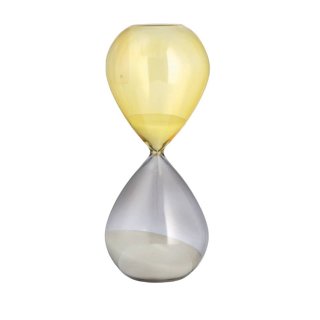 Onlylux - Clessidra Vetro Doppio Colore Giallo - H40 Cm