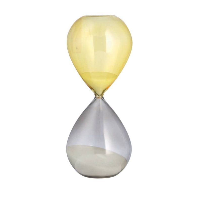 Onlylux - Clessidra Vetro Doppio Colore Giallo - H40 Cm