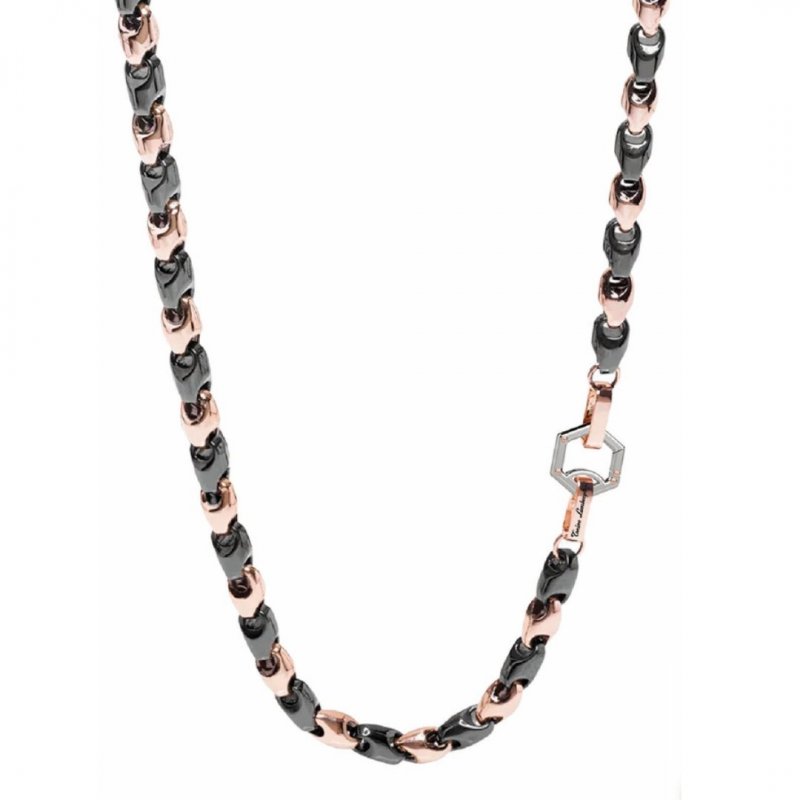Tonino Lamborghini - Collana Uomo Tl0001 - Acciaio - Nero Rosè