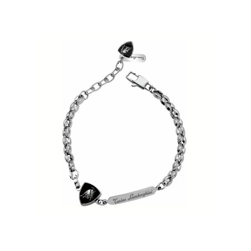 Tonino Lamborghini - Bracciale Uomo - Acciaio - Smalto Nero