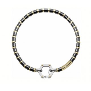 Tonino Lamborghini - Bracciale Uomo - Acciaio Dorato E Nero