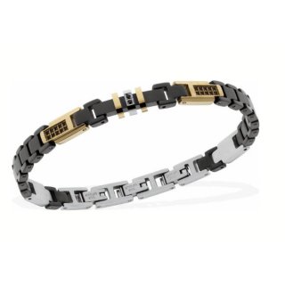Tonino Lamborghini - Bracciale Uomo - Acciaio - Dettagli Dorati