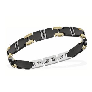 Tonino Lamborghini - Bracciale Uomo - Acciaio - Dettagli Dorati