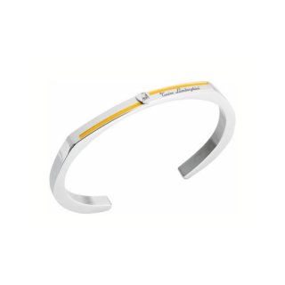 Tonino Lamborghini - Bracciale Uomo Rigido - Acciaio - Dettagli Dorati