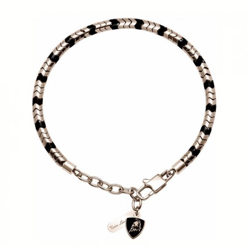 Tonino Lamborghini - Bracciale Uomo - Acciaio - Rondelle Rosè E Nere