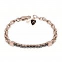 Tonino Lamborghini - Bracciale Tennis Uomo - Acciaio Rosè - Cristalli Neri