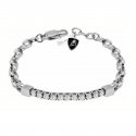 Tonino Lamborghini - Bracciale Tennis Uomo - Acciaio - Cristalli Bianchi