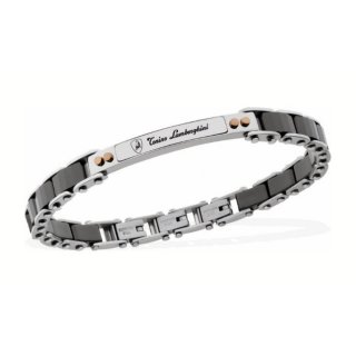 Tonino Lamborghini - Bracciale Uomo - Acciaio - Dettagli Neri
