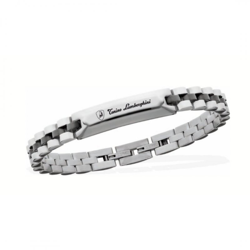 Tonino Lamborghini - Bracciale Uomo - Acciaio - Dettagli Neri