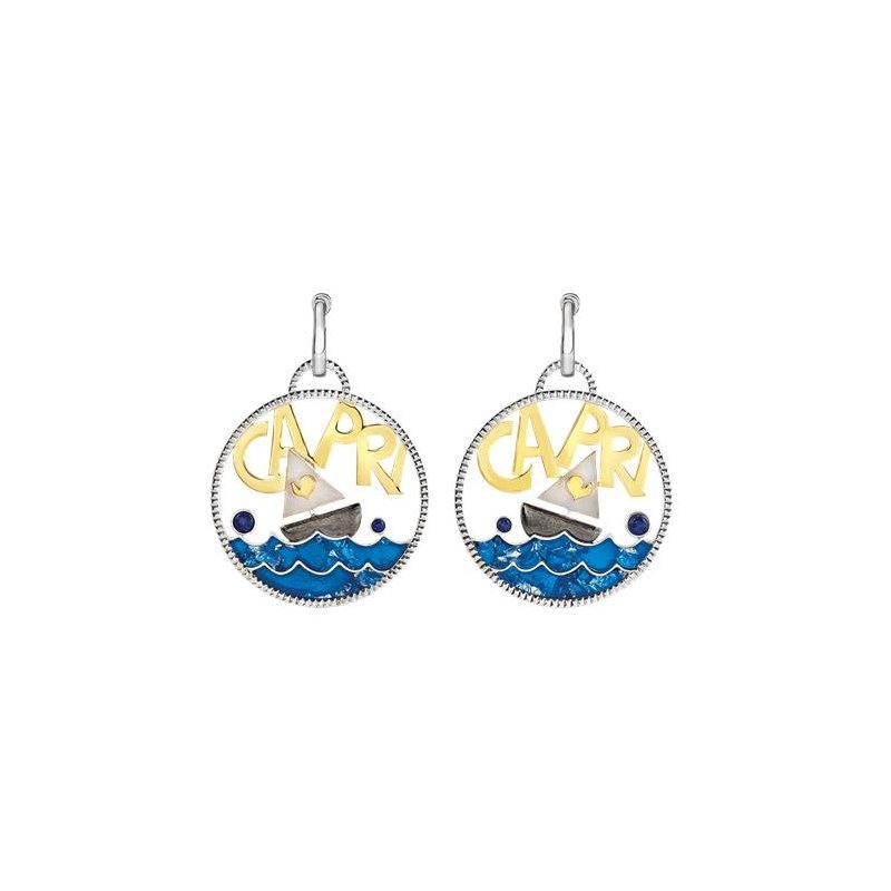 Chantecler - Orecchini Logo Moonlight - Argento - Resina