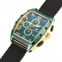 Montignac - Mow801 Cronografo Uomo - Acciaio Oro - Quadrante Verde