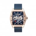 Montignac - Mow701 Uomo - Cassa Oro Rosa - Quadrante Blu